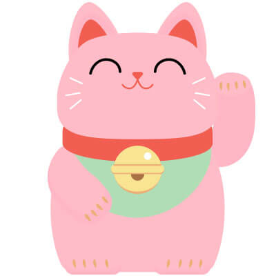 maneki neko pink